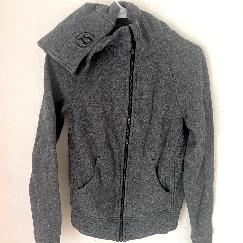 Lululemon Scuba hoodie size 4 gray full zip